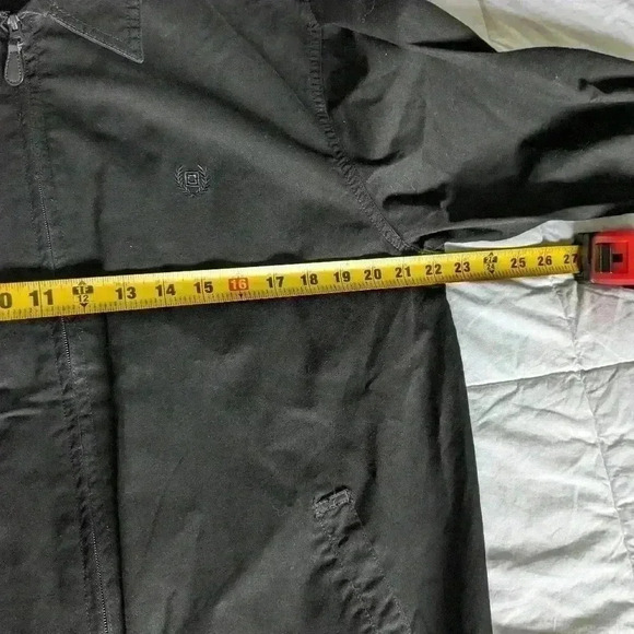 HOST PICK ♥️ CHAPS  COAT all black size small ZIPPER AND POCKETS GREAT CONDITION - Picture 8 of 8